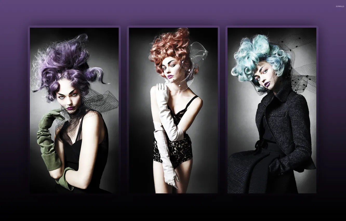 Photo wallpaper collage, model, Sasha Pivovarova, Sasha Pivovarova
