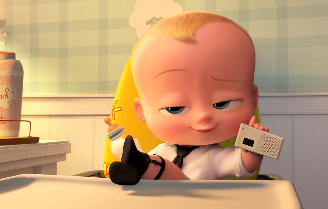Photo wallpaper boss, baby, animated film, official wallpaper, animated movie, Alec Baldwin, The Boos Baby