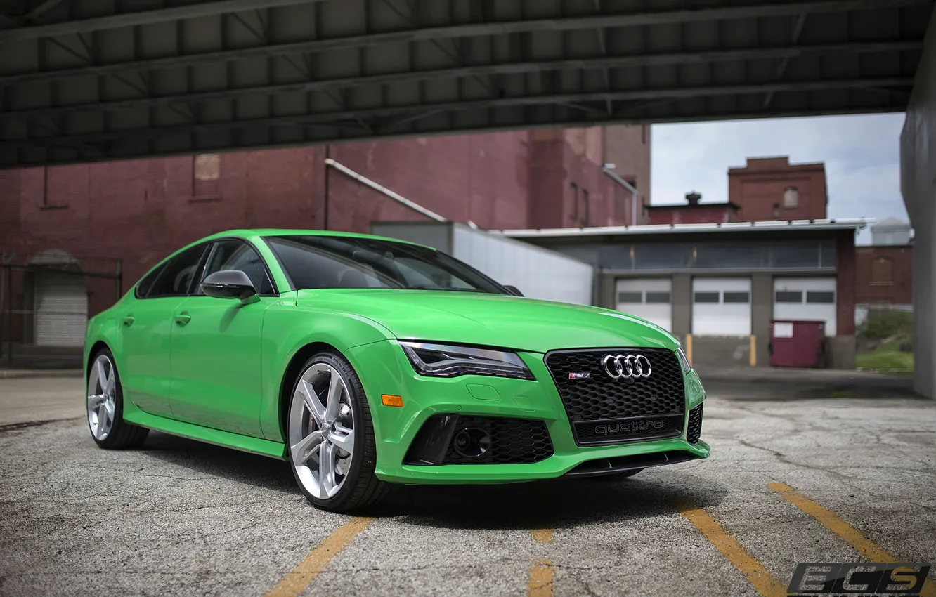 Photo wallpaper Audi, green, RS7, ECS, Tuning's