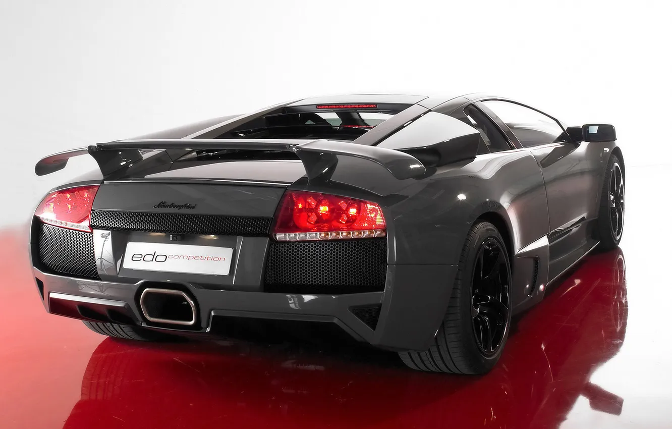 Photo wallpaper dark, Lamborghini, back