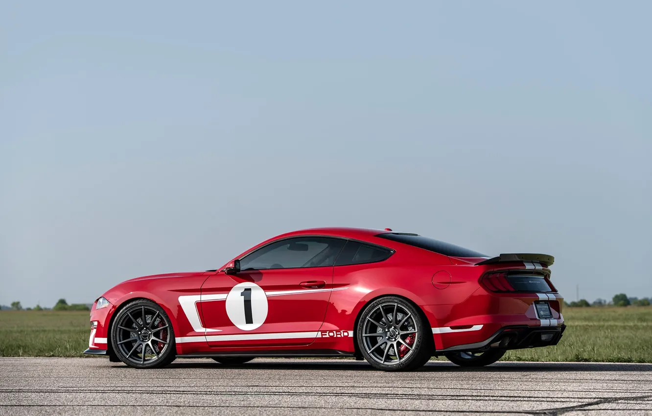 Photo wallpaper Mustang, Ford, red, Hennessey, Hennessey Ford Mustang Heritage Edition