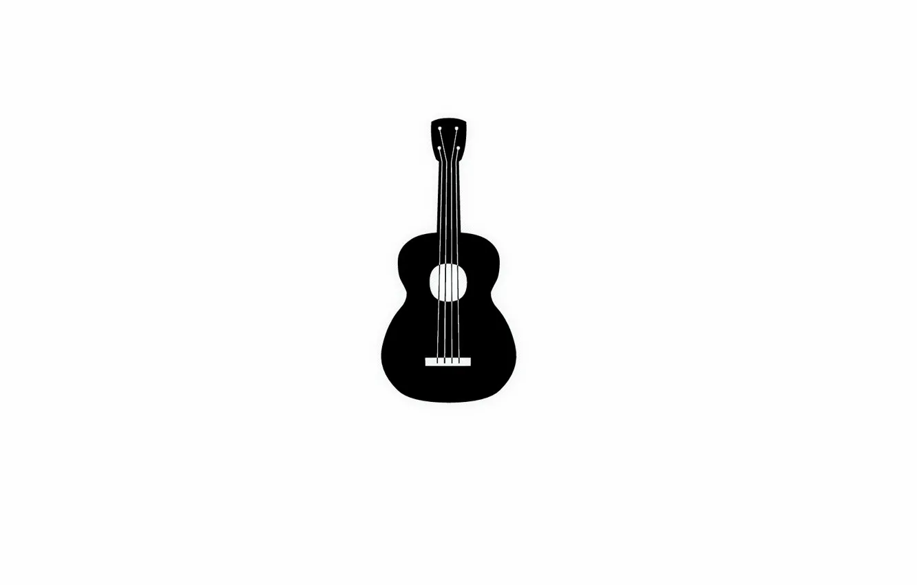 Photo wallpaper music, background, guitar, minimalism
