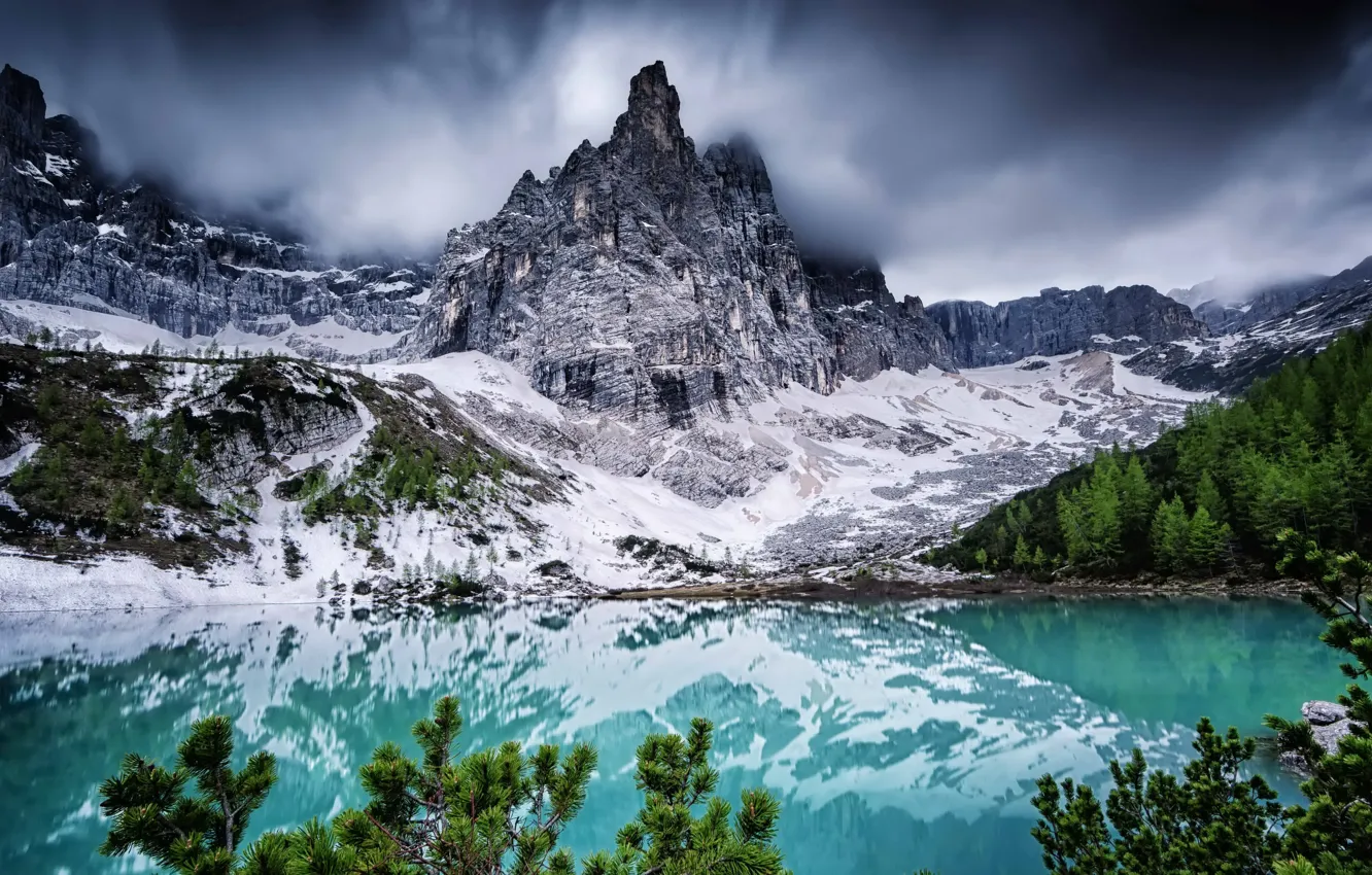 Photo wallpaper Italy, Dolomites, Sorapiss Mountain