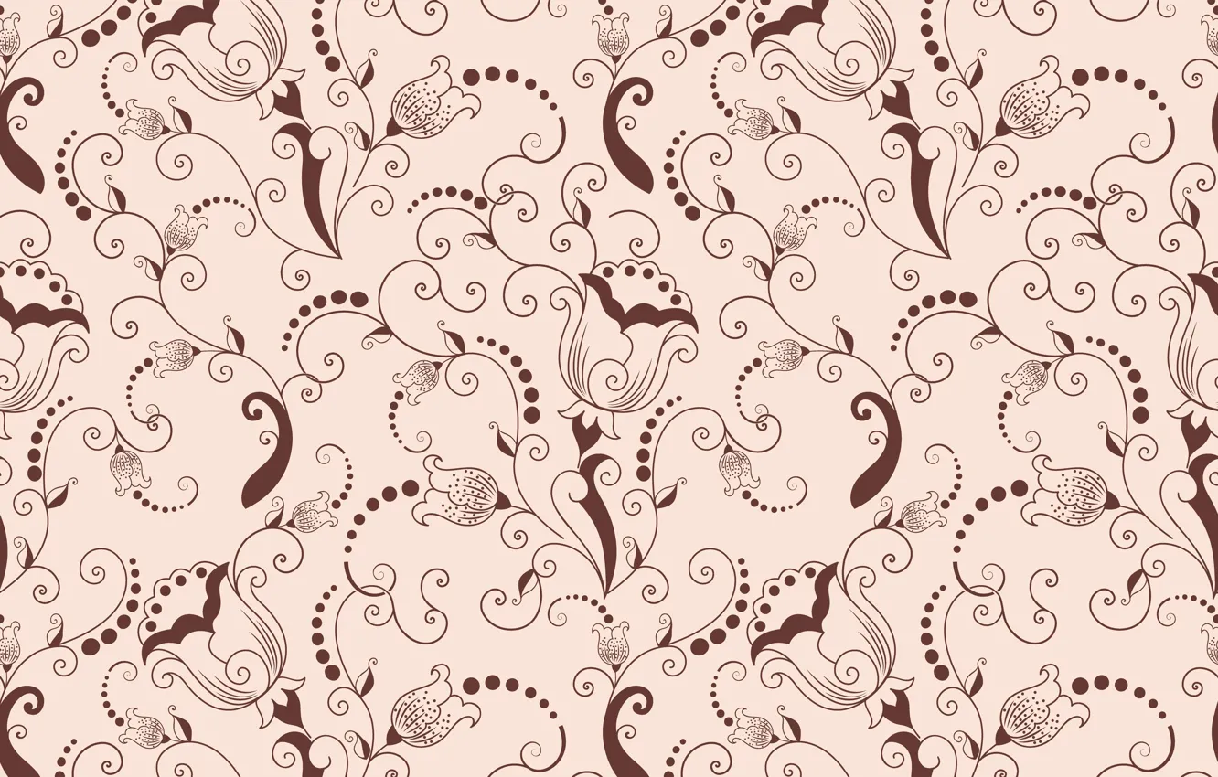 Photo wallpaper flowers, background, texture, flower, background, pattern, seamless