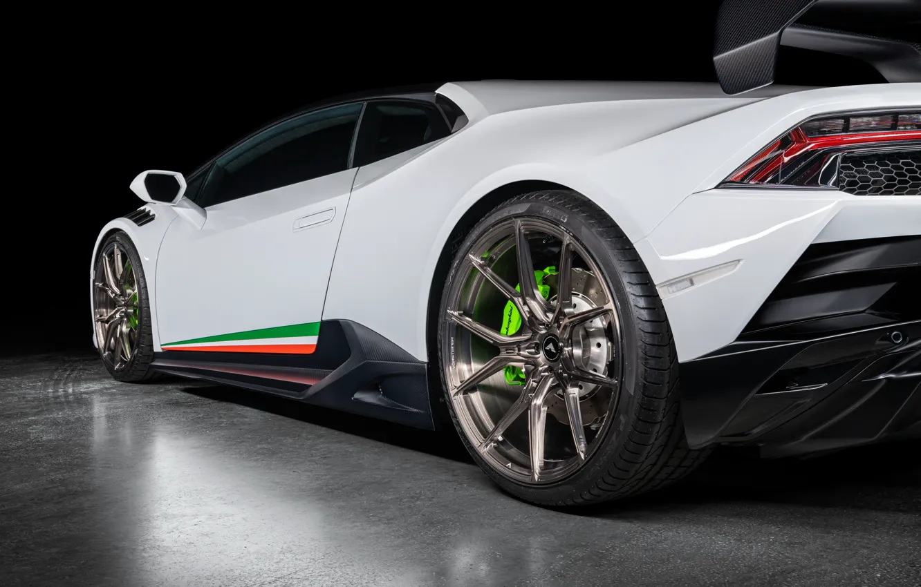 Photo wallpaper Lamborghini, Lambo, Vorsteiner, White, Side, Tuning, Sportcar, Rear