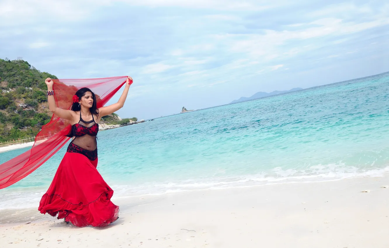 Photo wallpaper hot, sexy, beach, girls, telugu, gingerid, Anushka