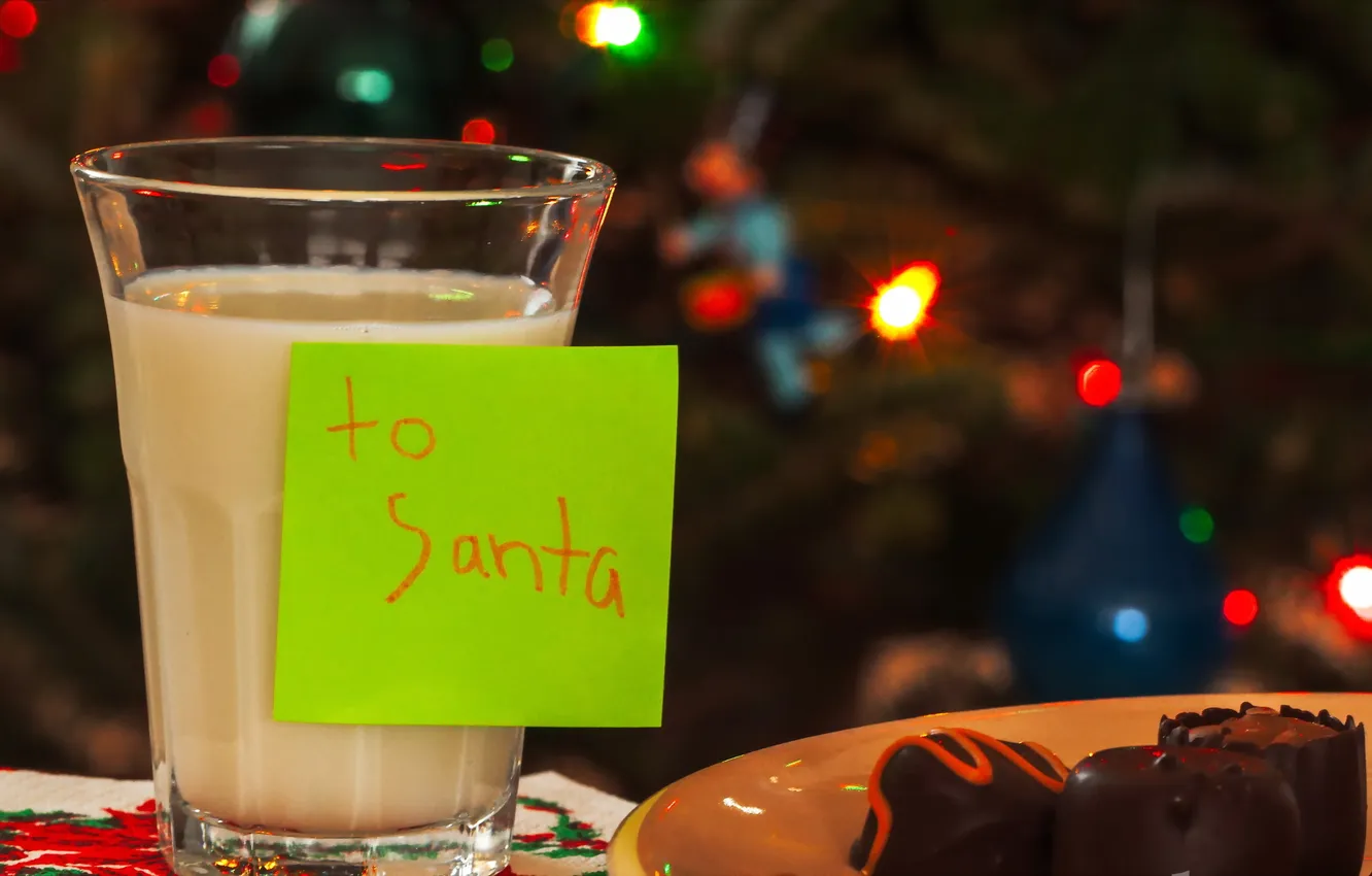Photo wallpaper macro, holiday, milk, note