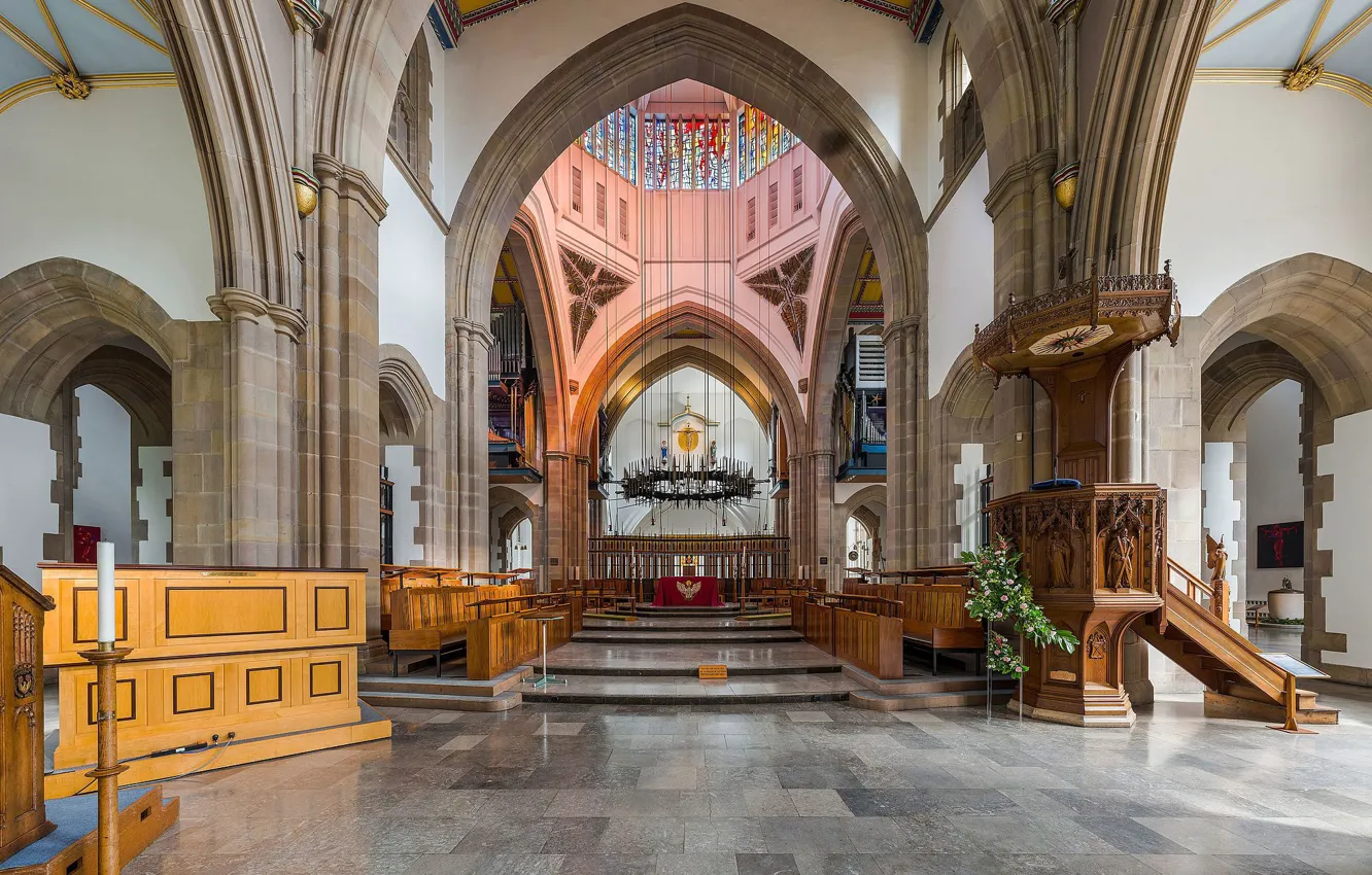 Photo wallpaper interior, Cathedral, UK, The Pilgrim, Lancashire, Sanctuary, Lancashire, Diliff