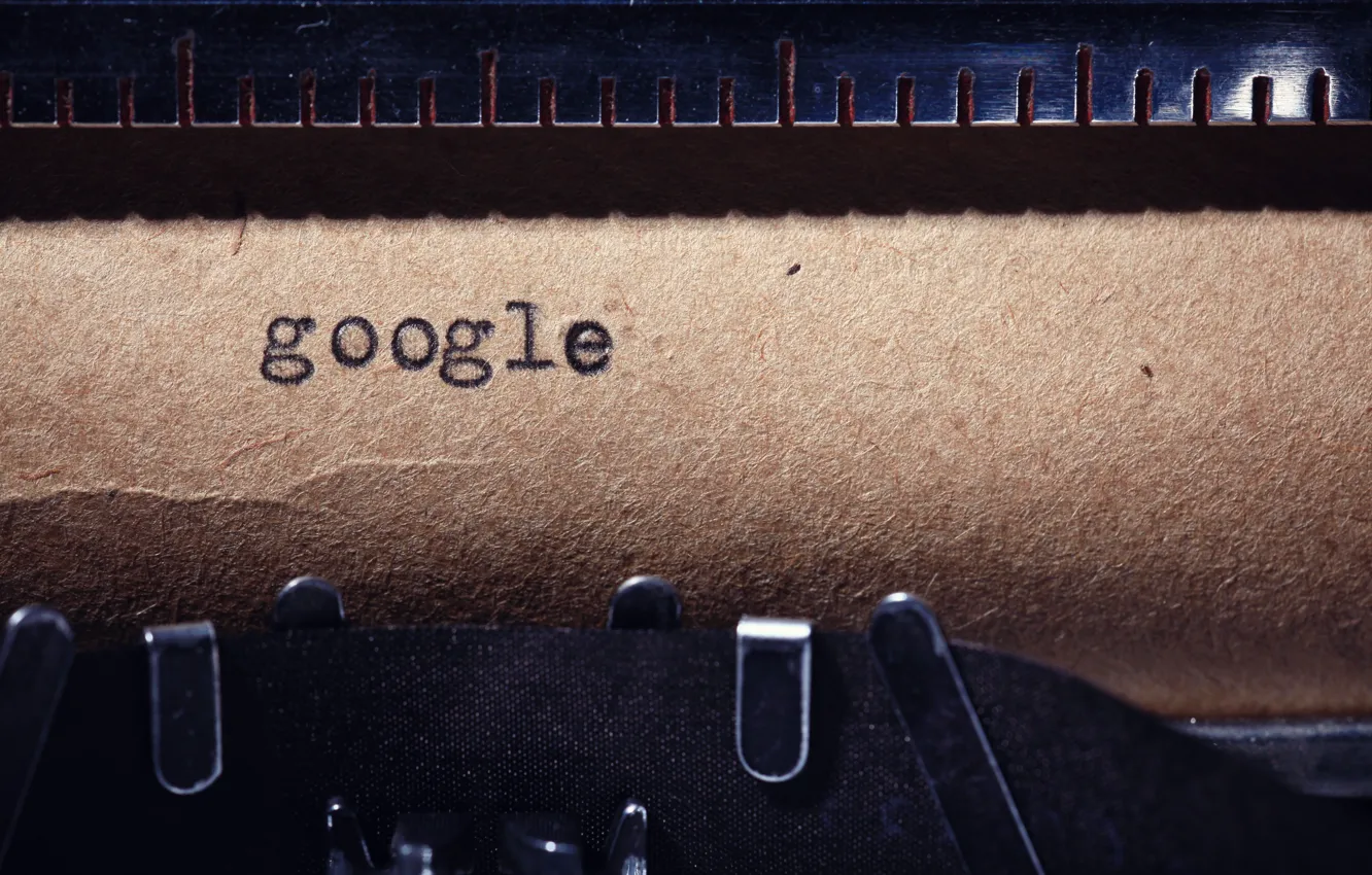 Photo wallpaper Google, paper, ink, typewriter