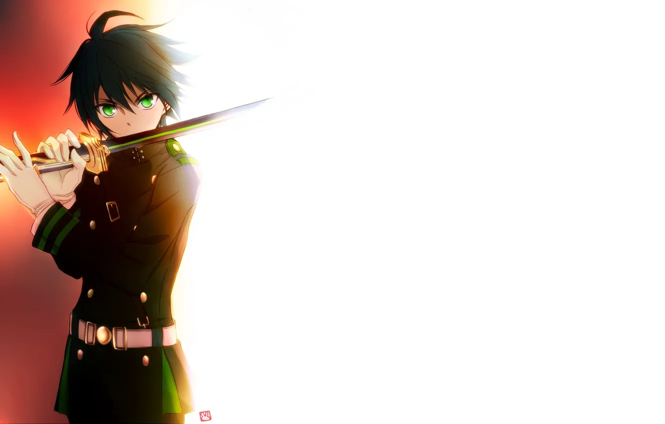 Photo wallpaper sword, Owari no Seraph, The last Seraphim, Yuichiro Hakua