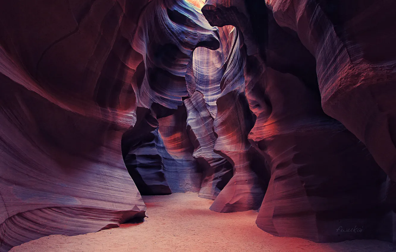 Photo wallpaper sand, nature, rocks, antelope canyon