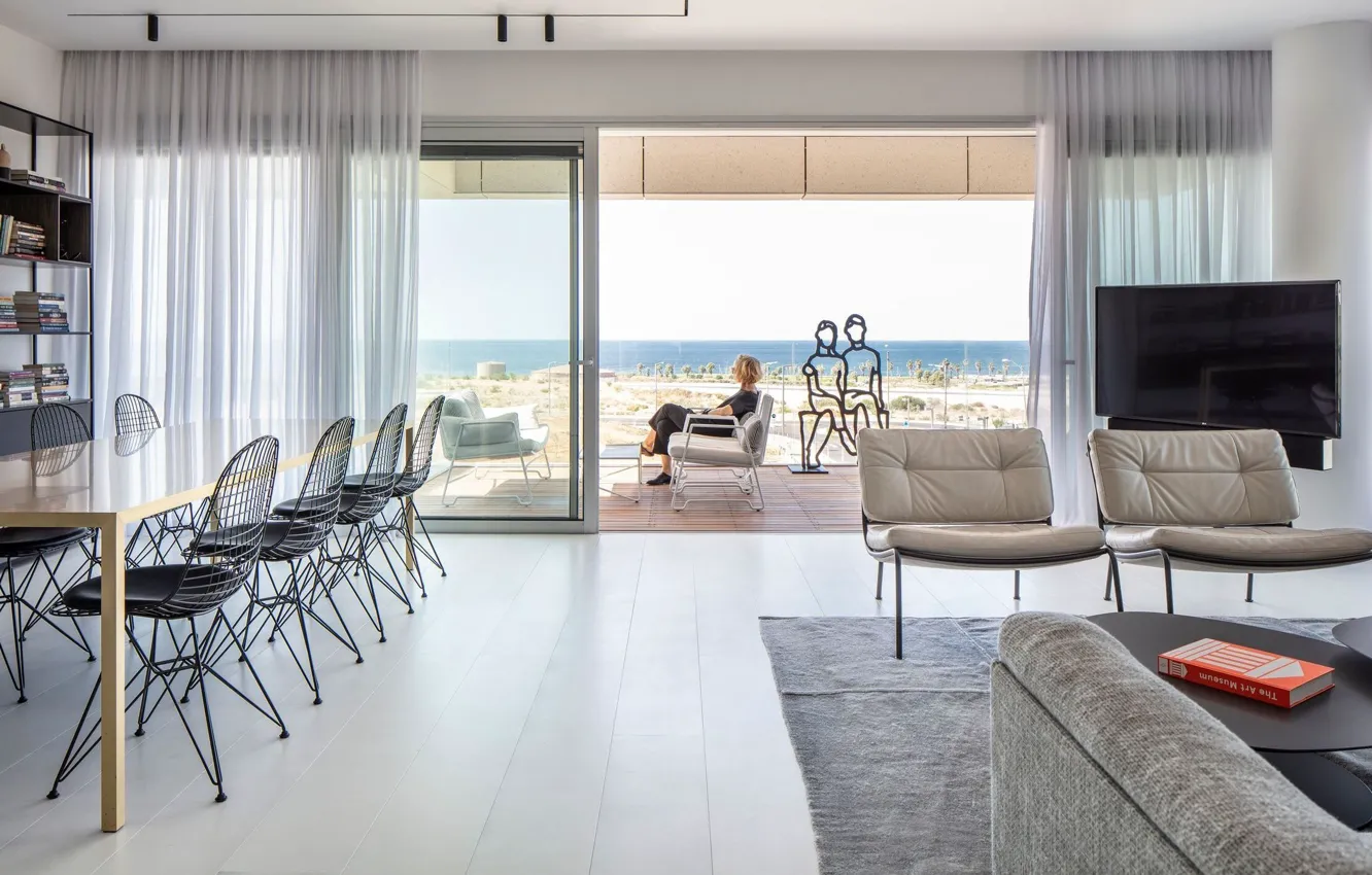 Photo wallpaper design, style, interior, terrace, living room, dining room, Israel, Israel