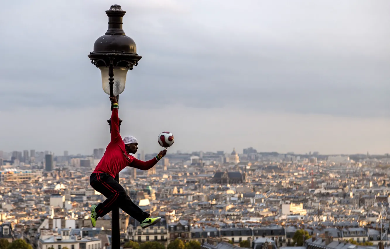 Photo wallpaper France, Paris, the ball, panorama, lantern, Paris, player, France