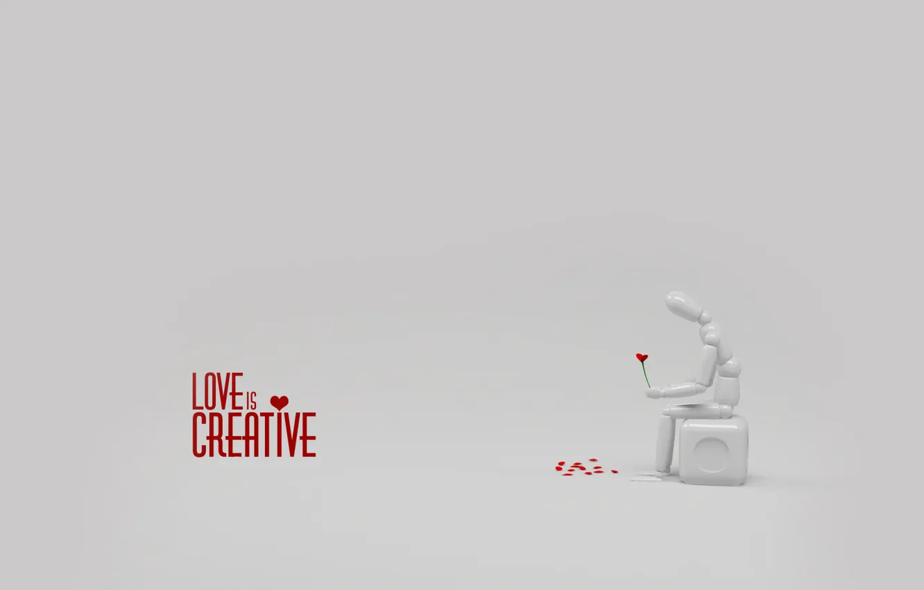 Photo wallpaper love, loneliness, minimalism, suffering, boredom