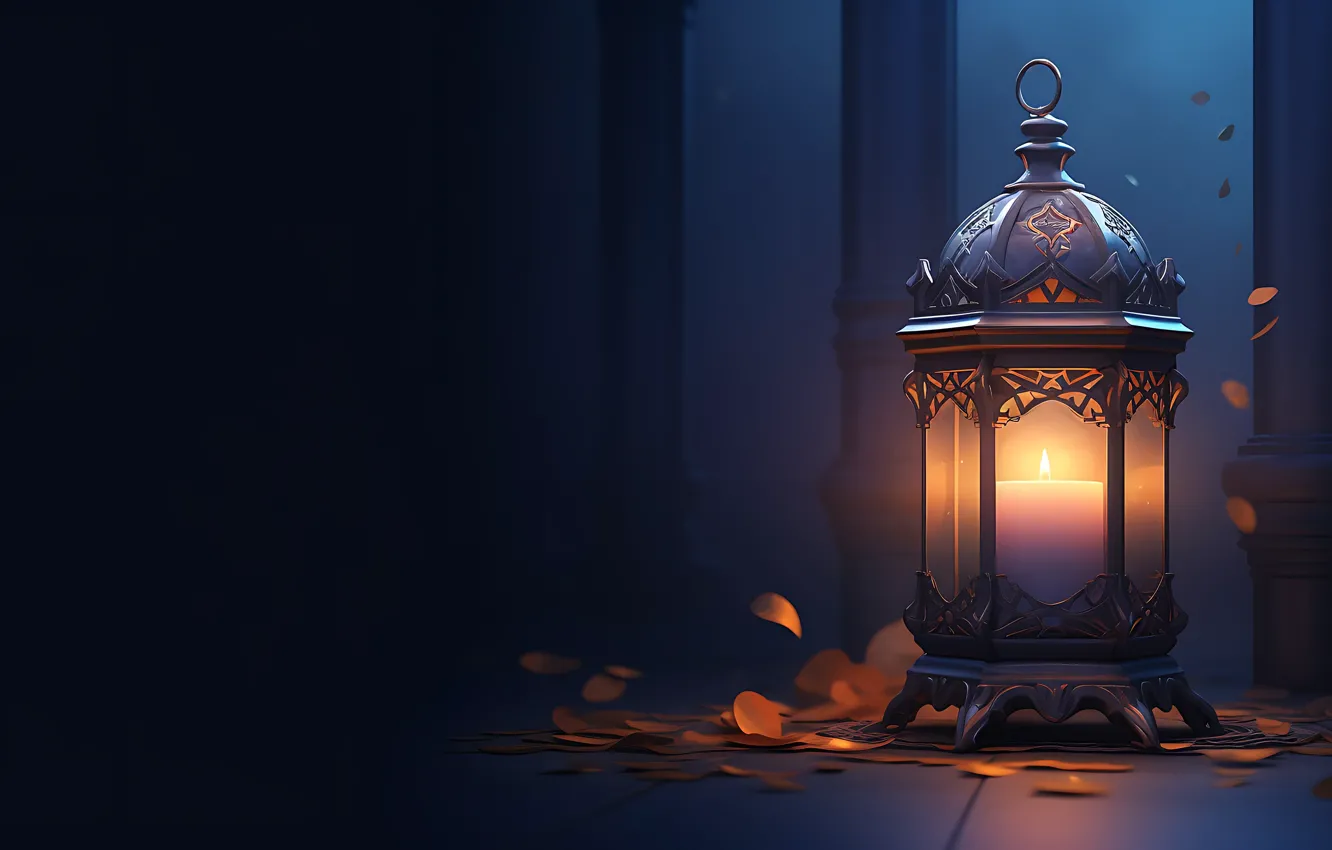 Photo wallpaper light, night, the dark background, pattern, new year, candles, Christmas, lights