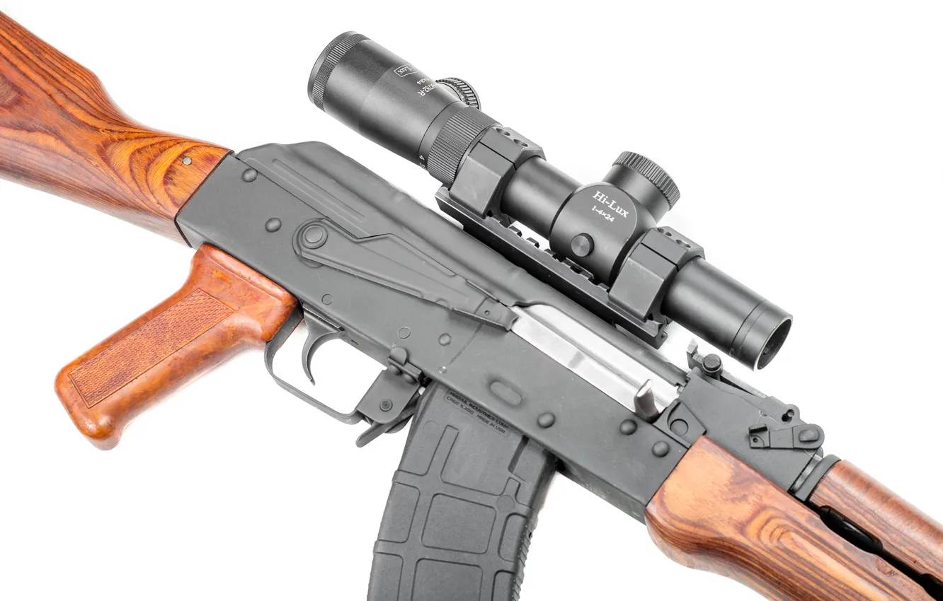 Photo wallpaper macro, weapons, Kalash