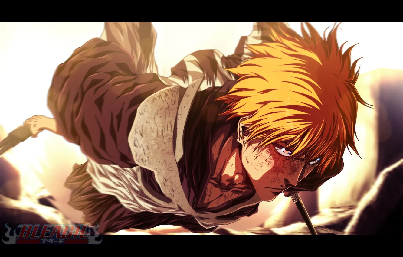 Photo wallpaper sword, Bleach, Ichigo Kurosaki, shinigami