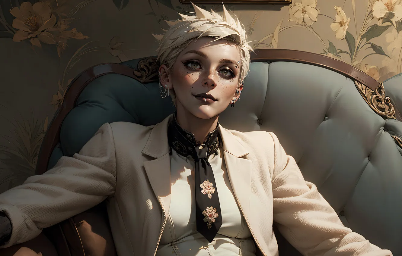 Photo wallpaper look, girl, jacket