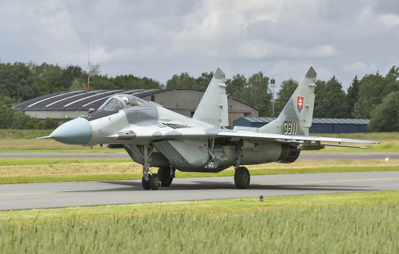Photo wallpaper fighter, the airfield, MiG-29, The MiG-29, Of the air force of Slovakia