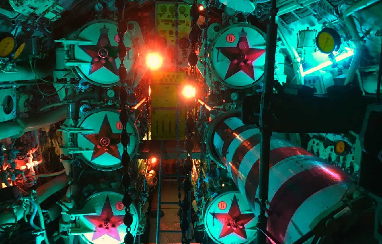 Photo wallpaper boat, underwater, compartment, diesel, TORPEDO