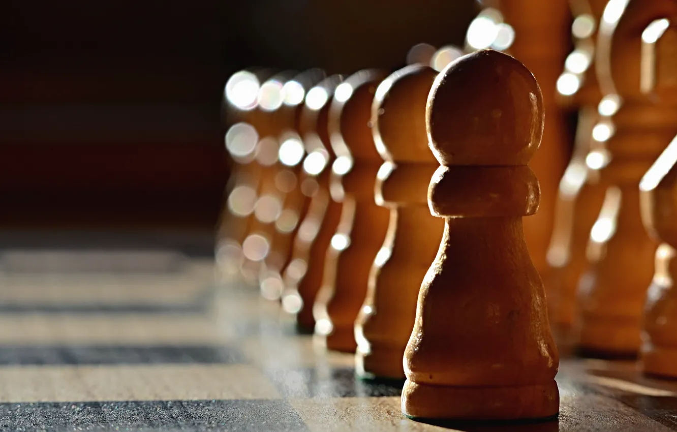 Photo wallpaper macro, chess, figure