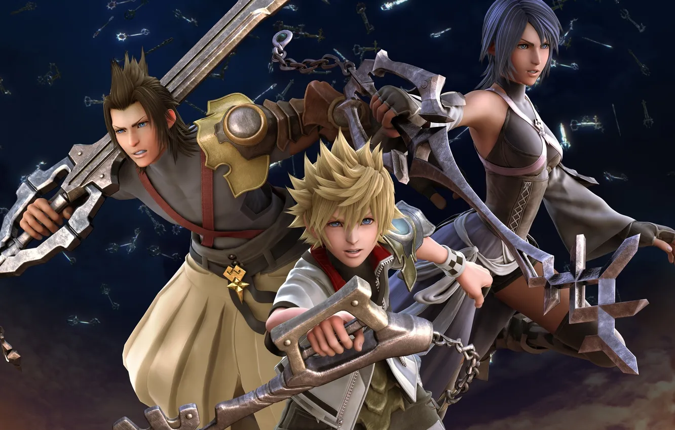 Photo wallpaper weapons, key, Final Fantasy, characters, XIV, Kingdom Heart