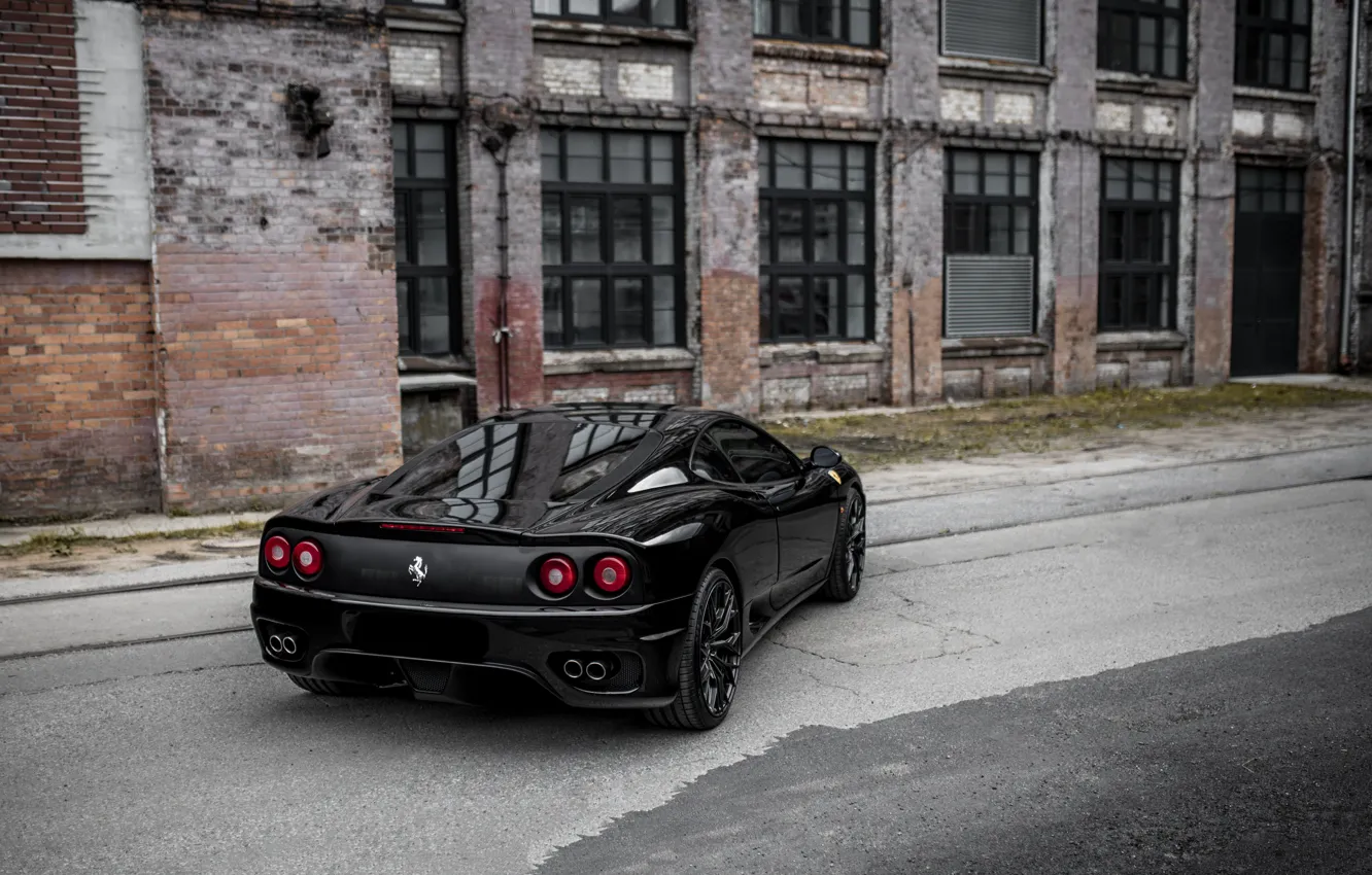 Photo wallpaper Ferrari, 360, Modena, wall bricks