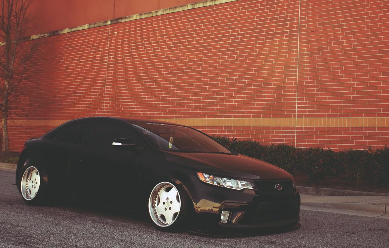 Photo wallpaper wall, brick, wall, Kia, kia, Serato, cerato, coup