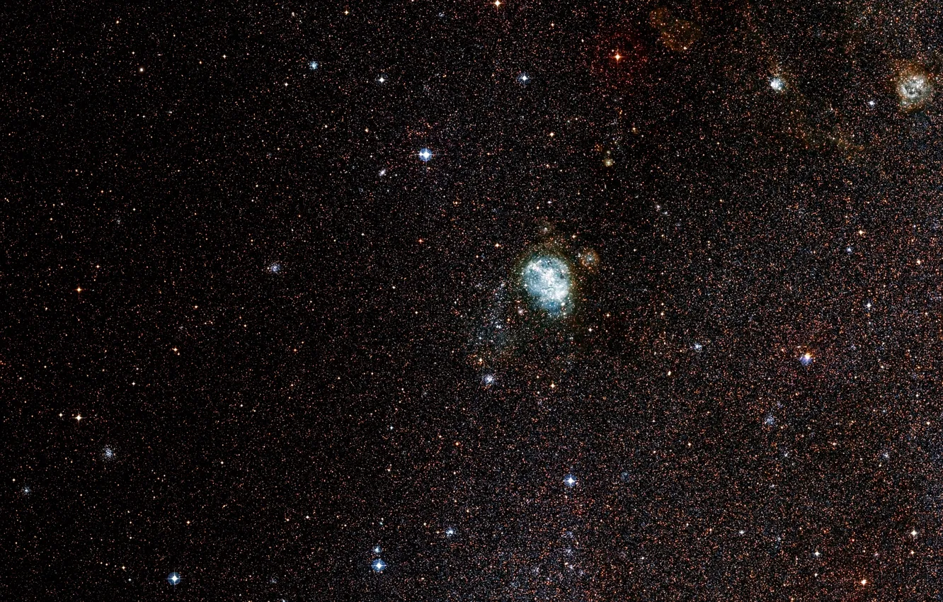 Photo wallpaper Stars, Nebula, LMC, Large Magellanic Cloud, Digitized Sky Survey, MUSE, LHA 120-N 180B, Constellation Mensa