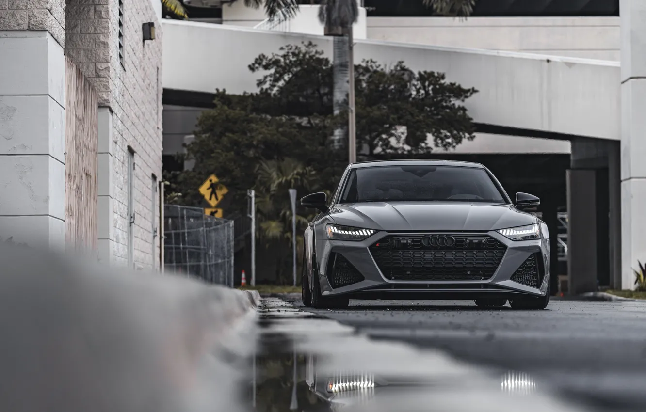 Photo wallpaper Audi, VAG, RS7, LED, Border