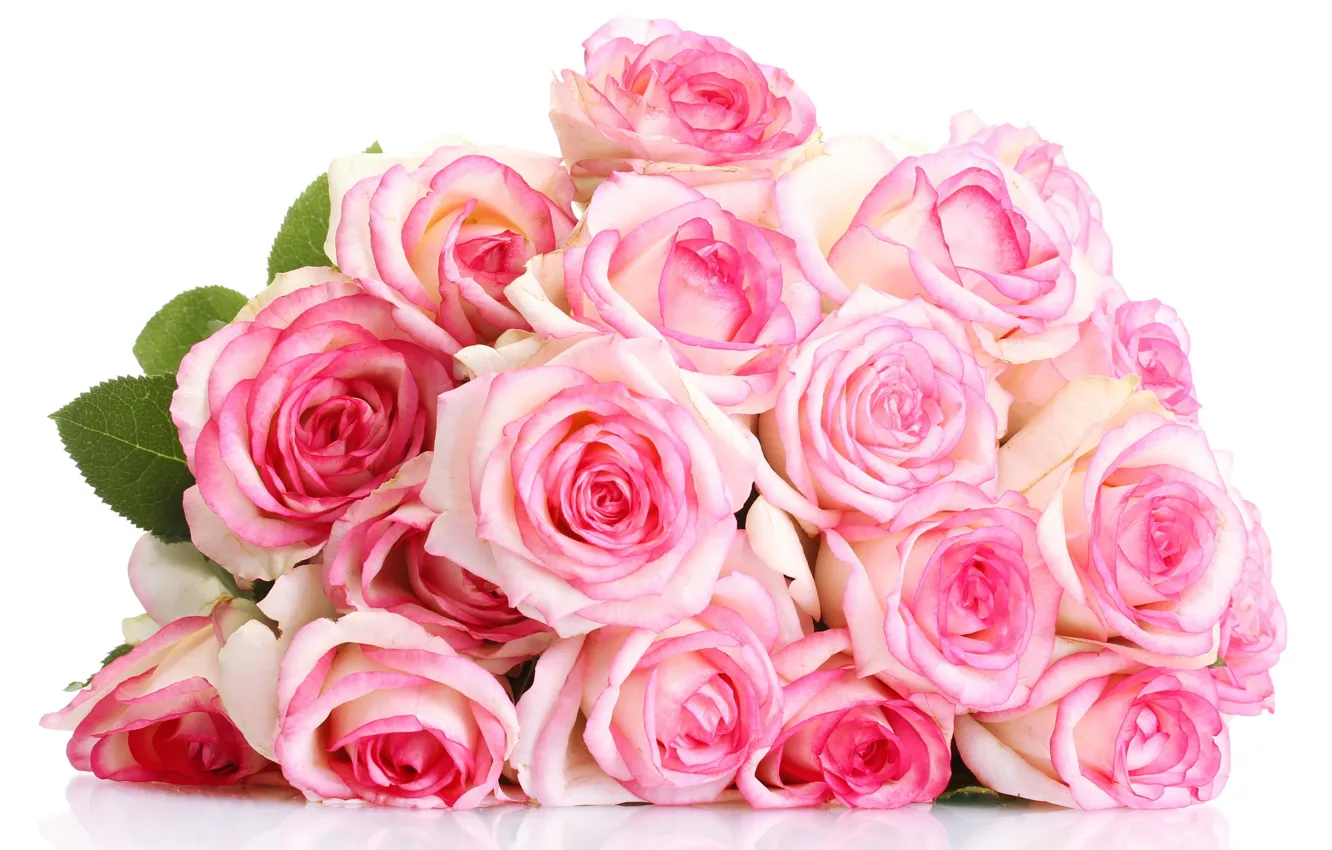 Photo wallpaper flowers, roses, bouquet, pink roses