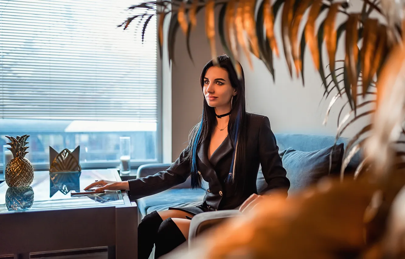 Photo wallpaper brunette, elegant, A Diakov George