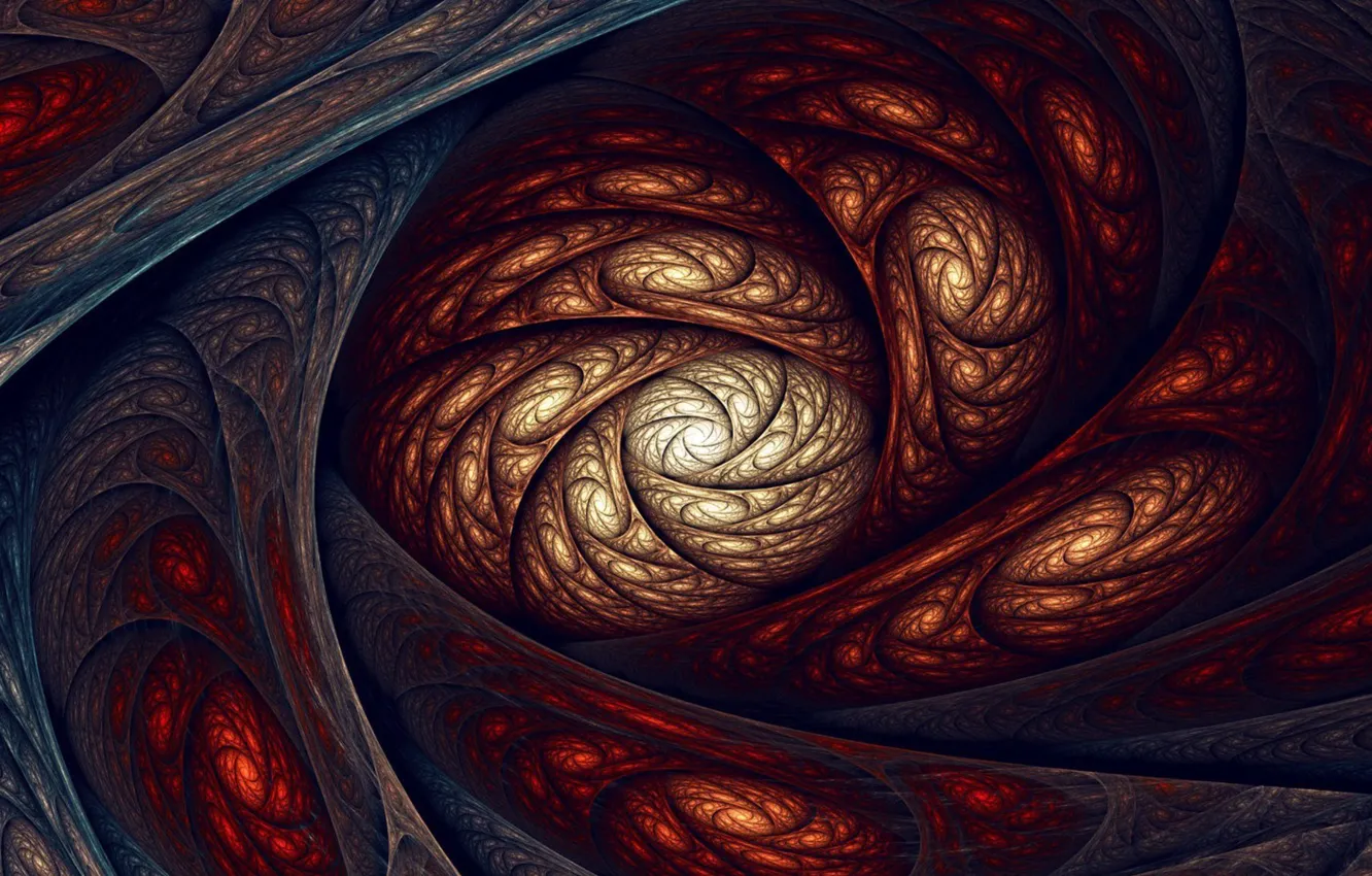 Photo wallpaper abstraction, fractals, spiral, ornament, plexus, abstraction, spiral, fractals