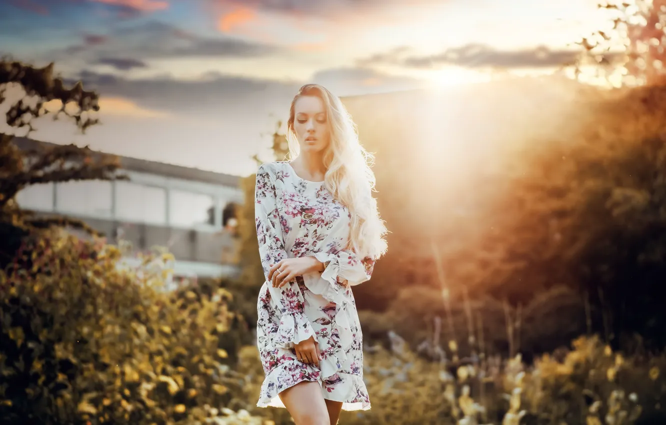 Photo wallpaper girl, light, model, Olya Alessandra