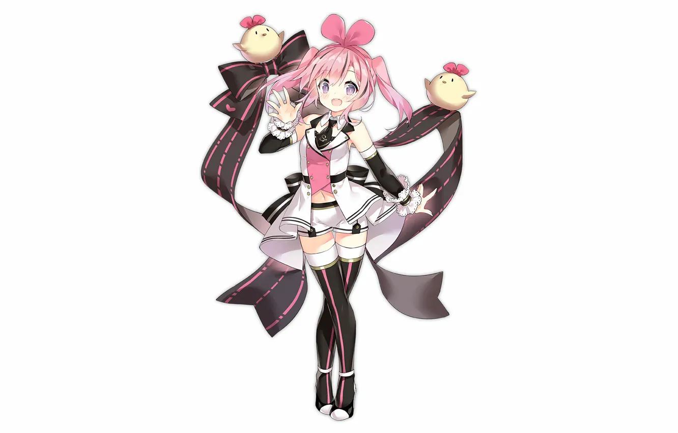 Photo wallpaper girl, pink hair, anime, beautiful, short hair, pretty, attractive, handsome