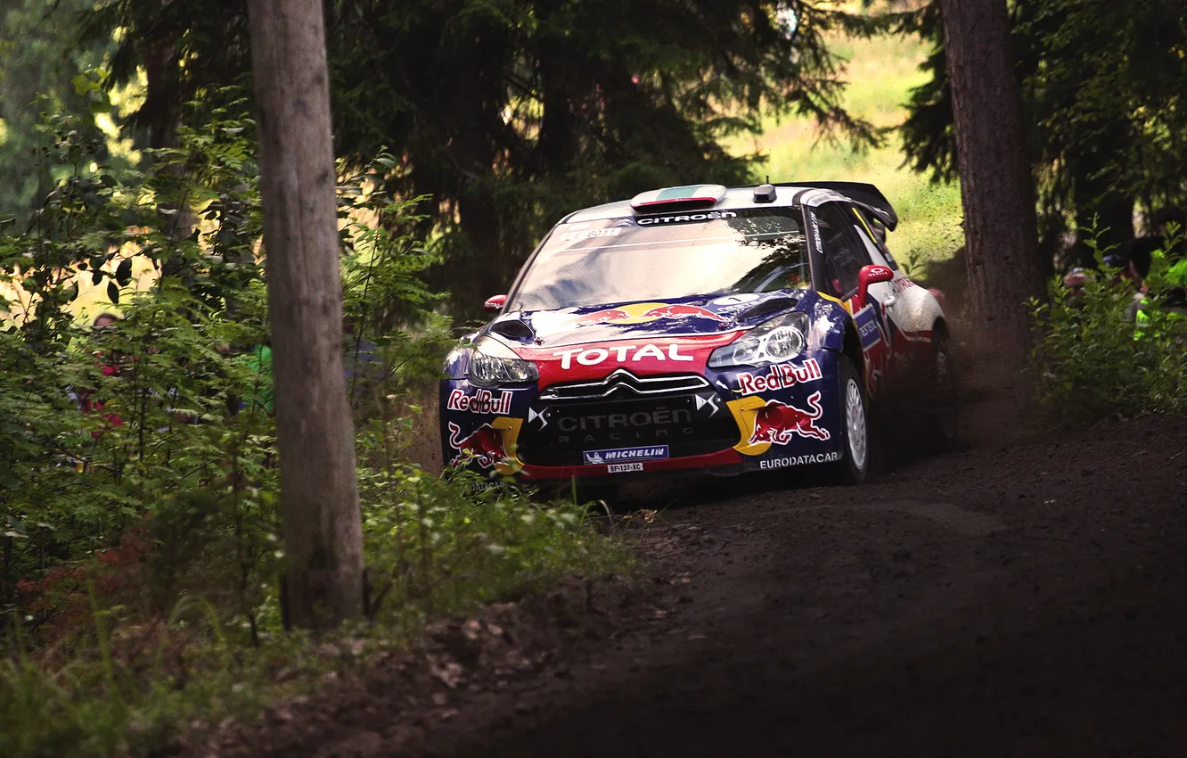 Photo wallpaper machine, forest, race, sport, Citroen, DS3, WRC, Rally