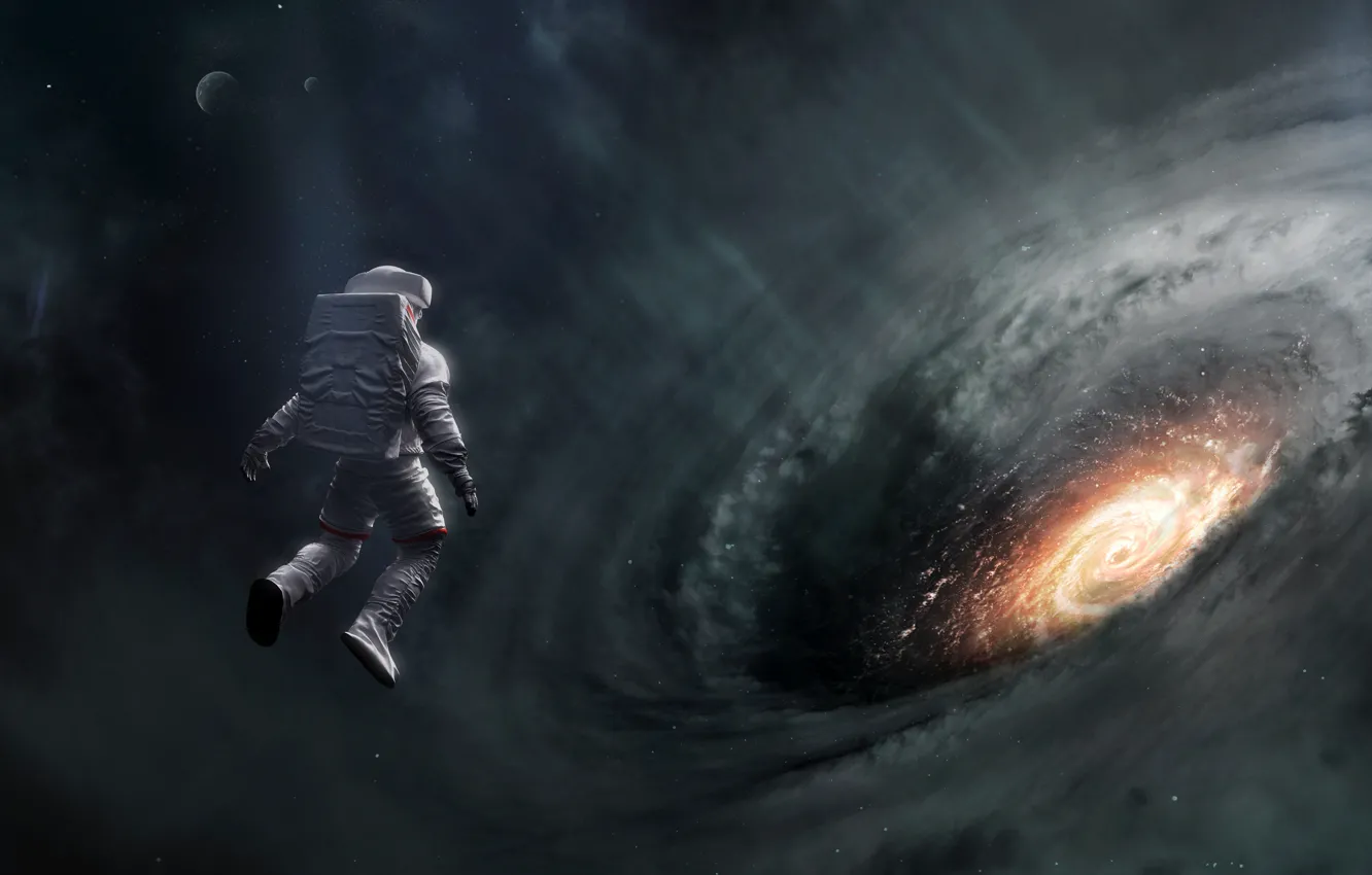 Photo wallpaper stars, cosmos, Cosmonaut