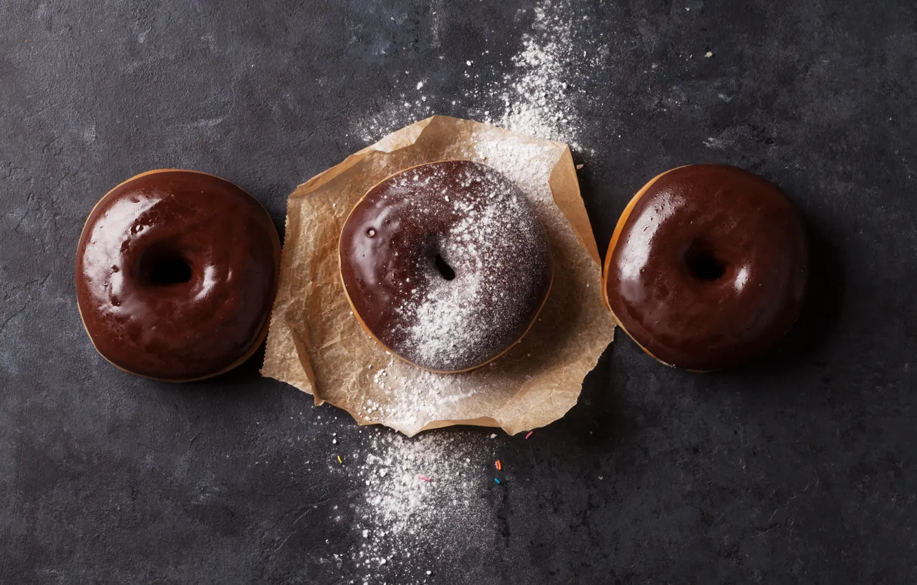 Photo wallpaper donuts, donuts, chocalate