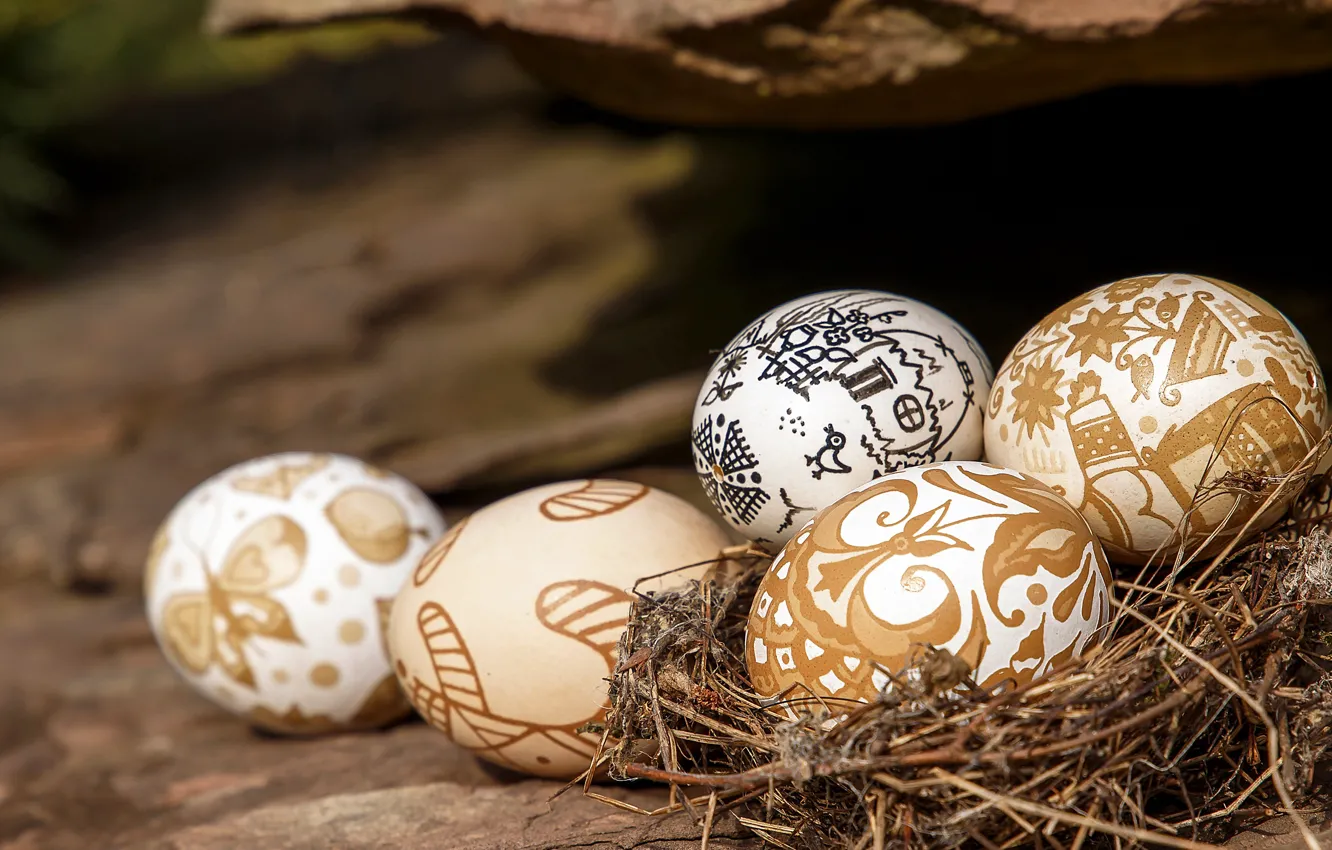 Photo wallpaper pattern, eggs, Easter, socket, holidays, Easter, eggs