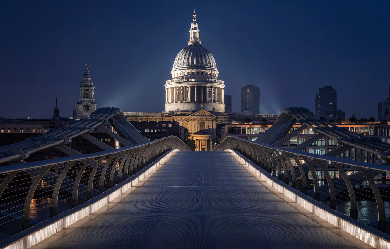 Photo wallpaper night, the city, London