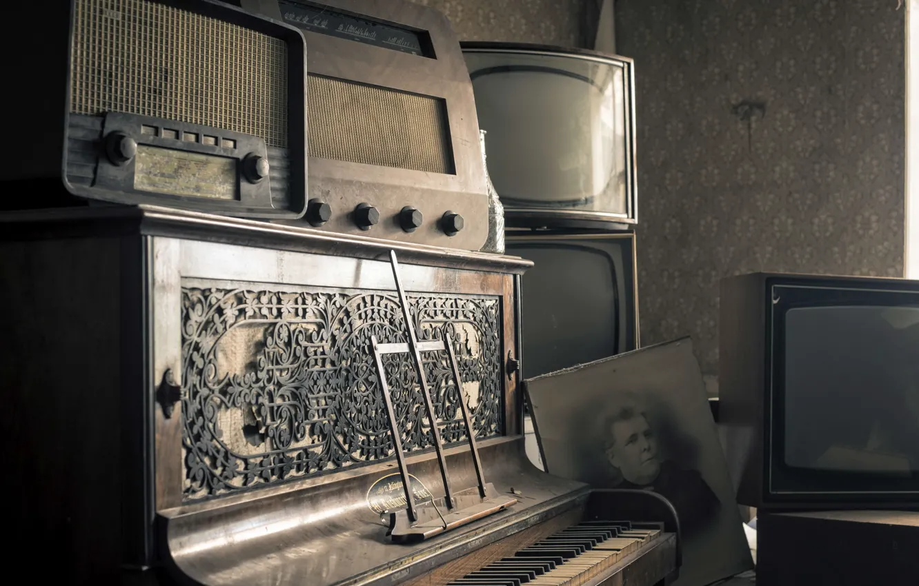 Photo wallpaper music, background, piano