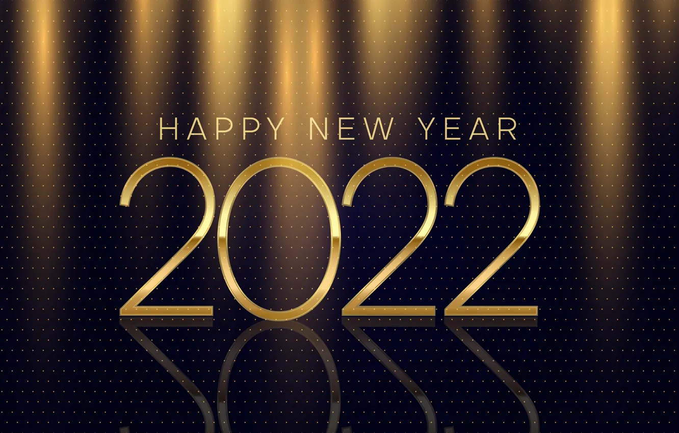 Photo wallpaper gold, new year, figures, golden, black background, New Year, luxury, decoration