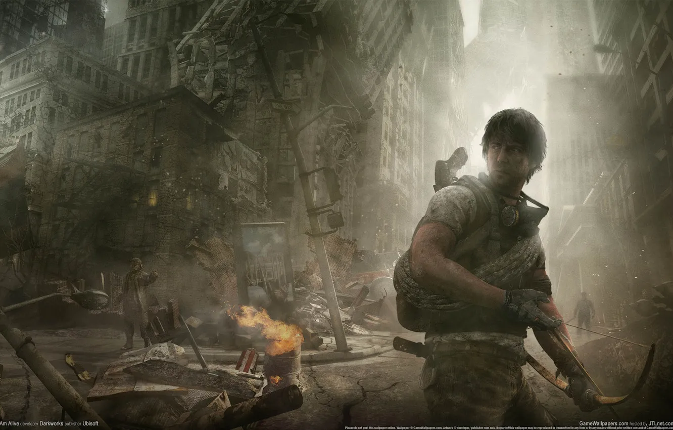 Photo wallpaper lights, man, bow, destruction, game, Alive, Ubisoft, the hero of the game