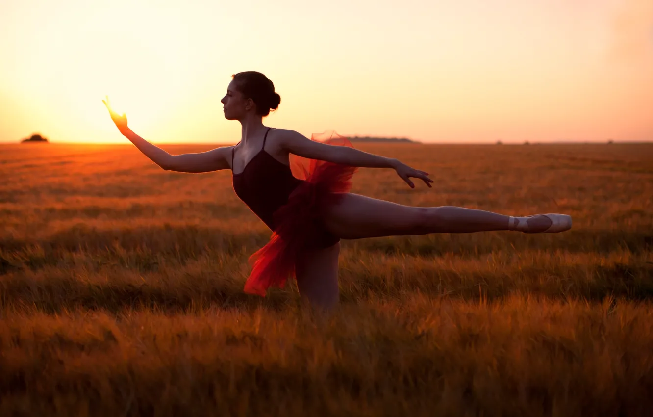 Photo wallpaper the sun, dance, ballerina