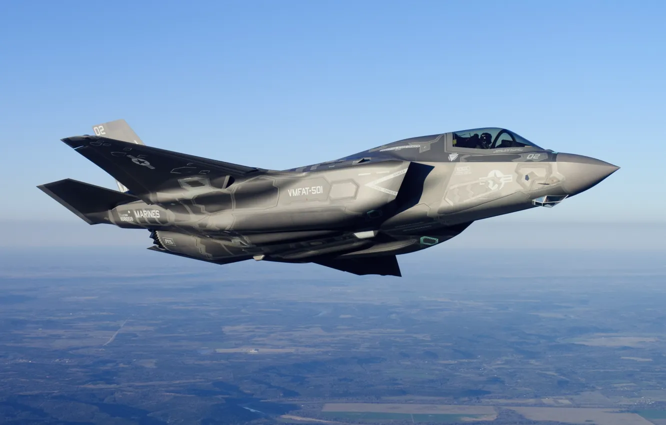 Photo wallpaper fighter, USA, BF7, F-35B
