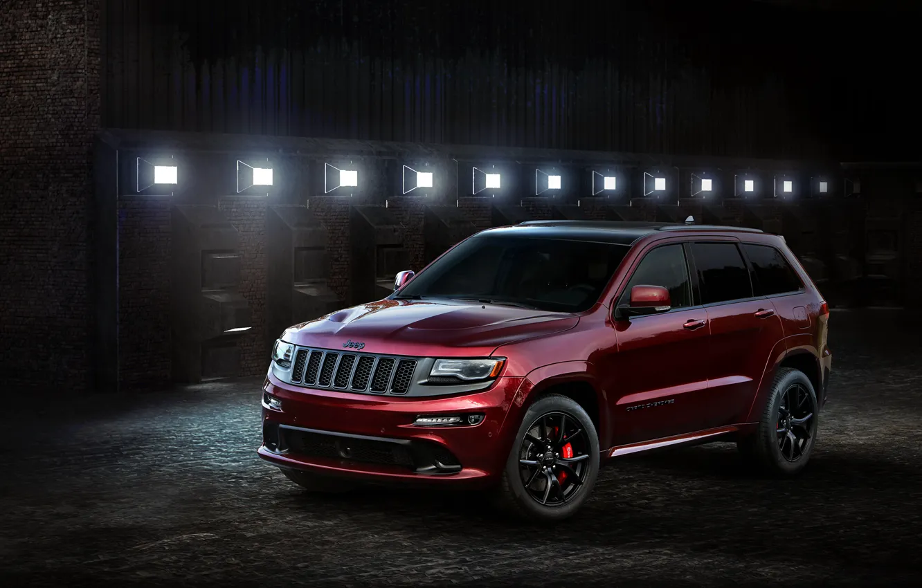 Photo wallpaper light, night, Jeep, Grand Cherokee