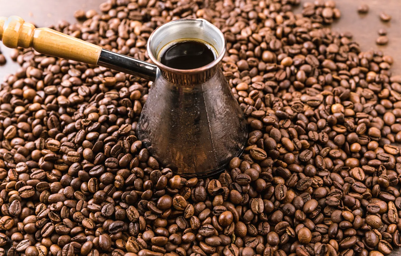 Photo wallpaper coffee, coffee beans, Turk