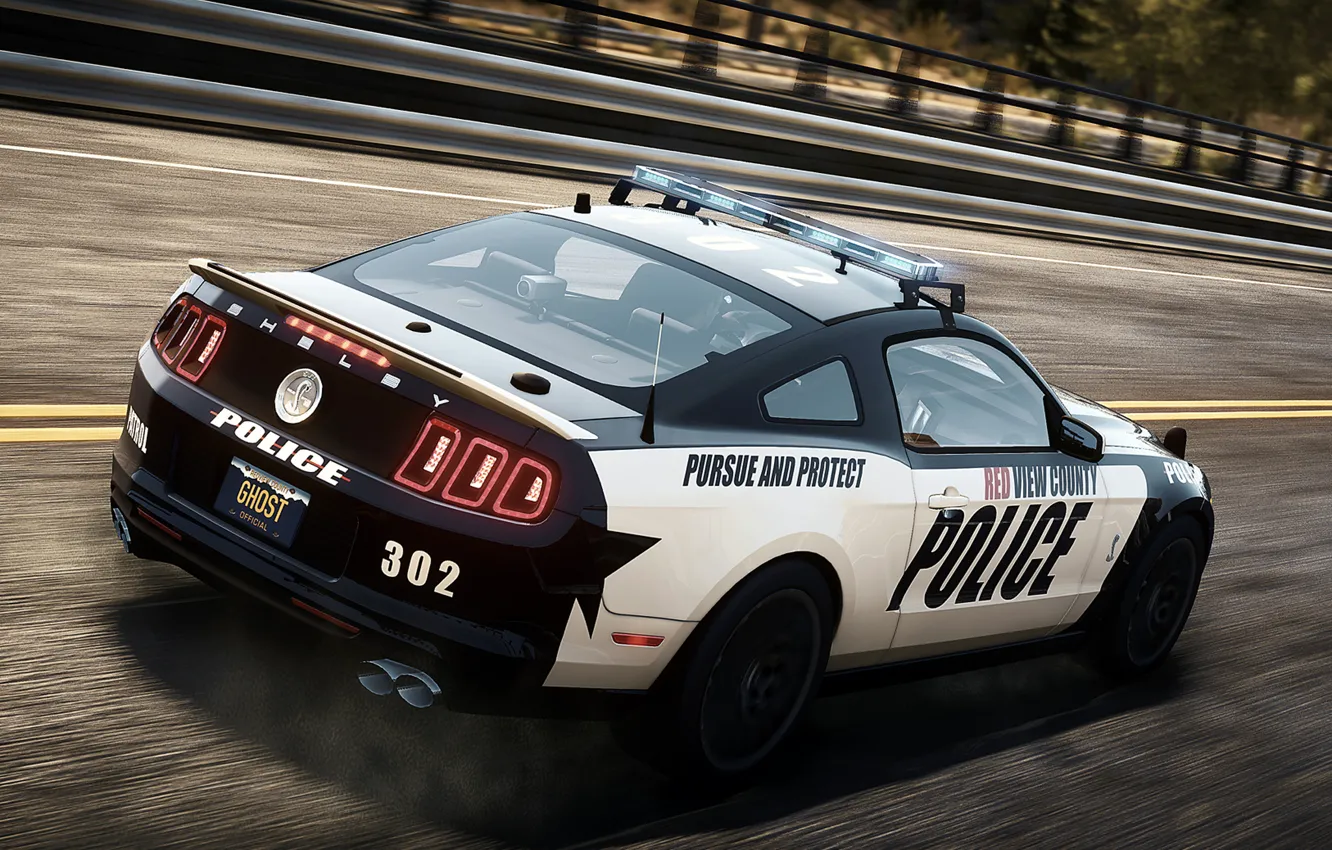 Photo wallpaper Mustang, Ford, Shelby, Need for Speed, nfs, police, 2013, Rivals