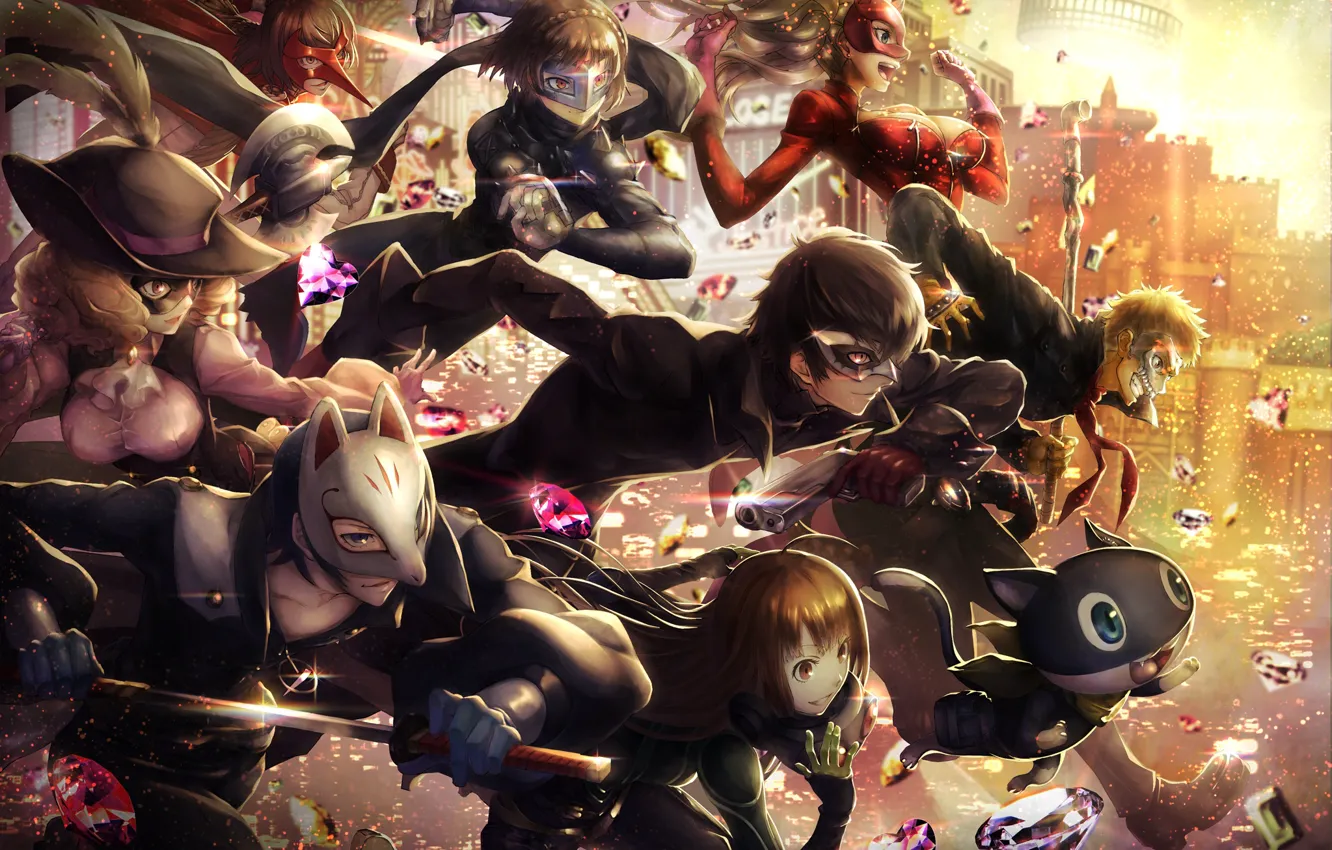 Photo wallpaper the game, anime, art, characters, Person 5, Person