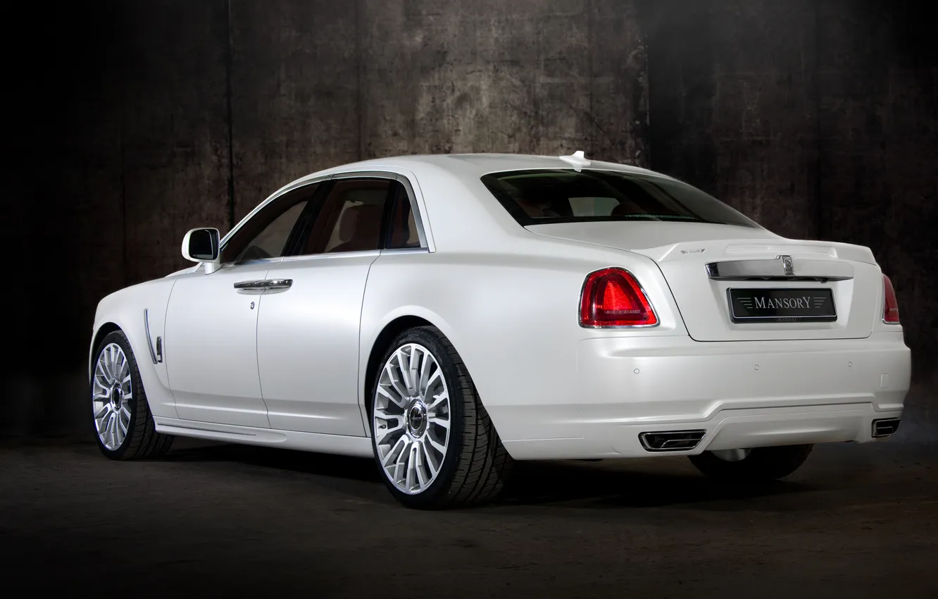 Photo wallpaper Rolls-Royce, 2010, Mansory, Limited, White Ghost, Mansory Rolls-Royce White Ghost Limited